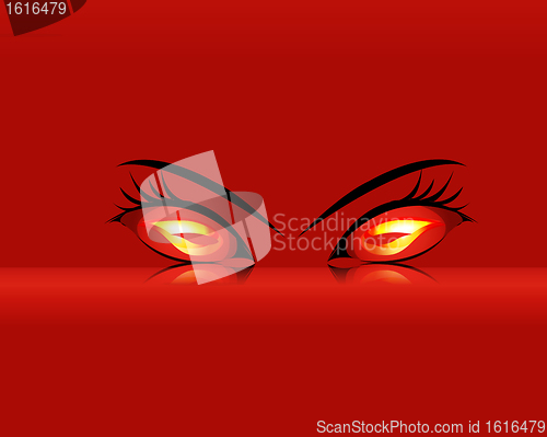 Image of Cartoon inflammatory Evil eyes