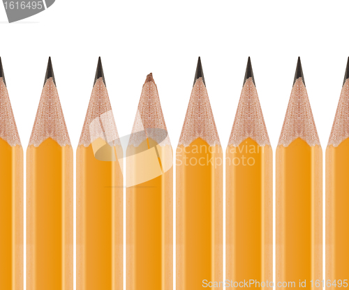 Image of Broken pencil and sharp pencils