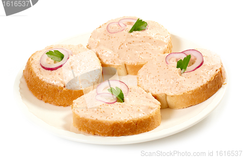 Image of sandwiches with caviar paste