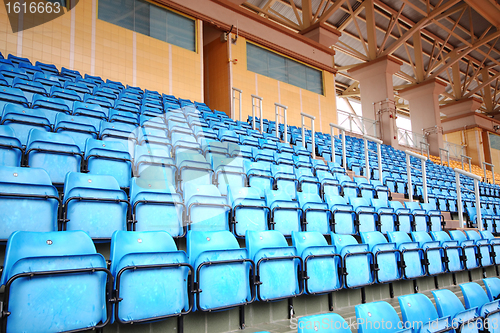 Image of Blue Seats On Stadium