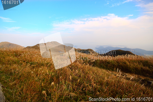 Image of mountain and blue sky