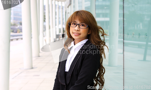 Image of portrait of a young business woman in an office 