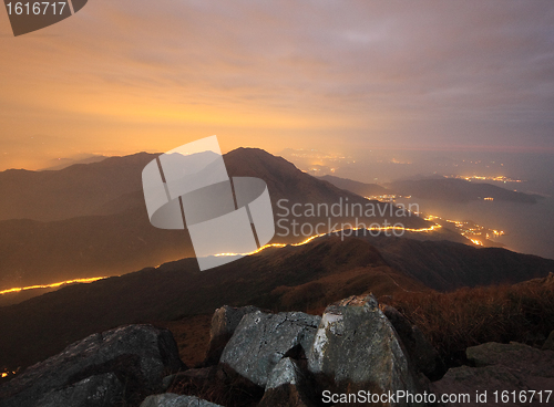 Image of mountain sunset 