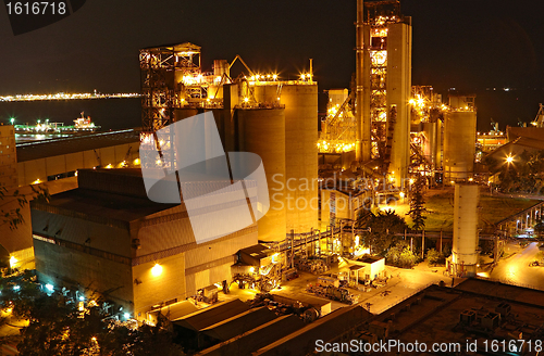 Image of Cement Plant at night