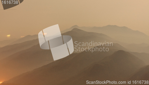 Image of mountain sunset 