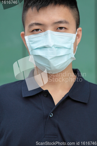 Image of man wear mask outdoor