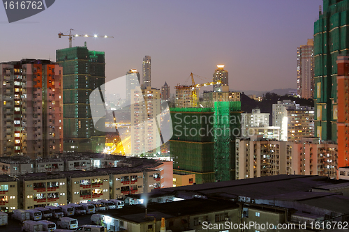 Image of cityscape at dusk