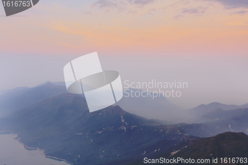 Image of mountain sunset 