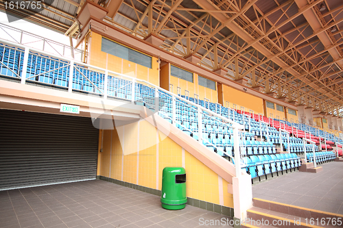 Image of plastic seats at stadium