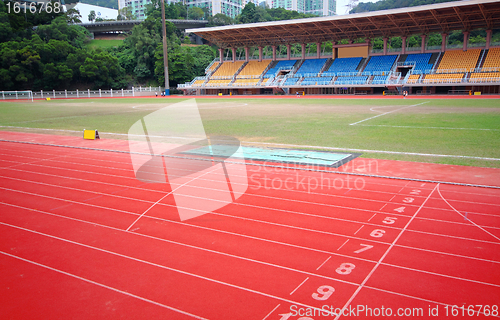 Image of Stadium main stand and running track