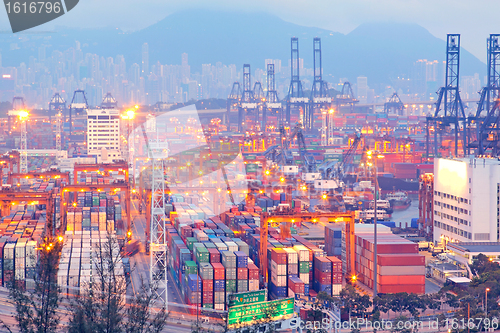 Image of Hong Kong container pier