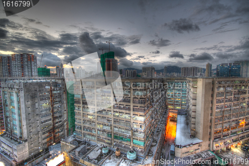 Image of downtown city and old building 