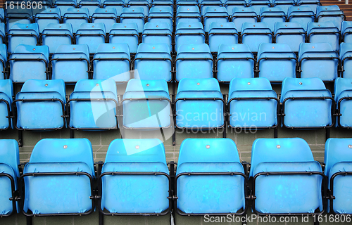 Image of Blue Seats On Stadium