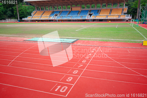 Image of Stadium main stand and running track