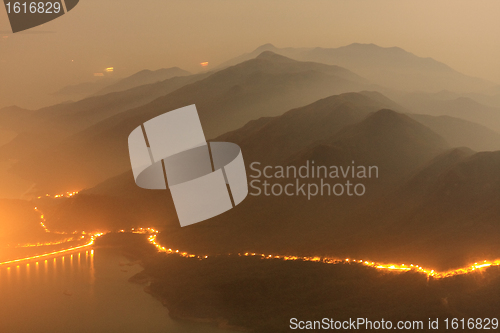 Image of mountain sunset 