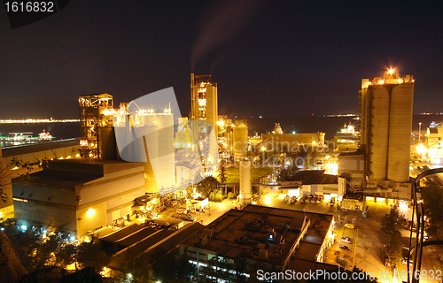 Image of Cement Plant at night