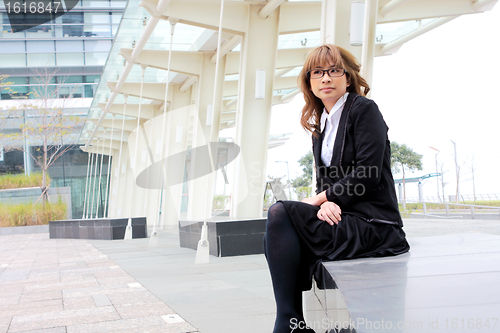 Image of portrait of a young business woman in an office 