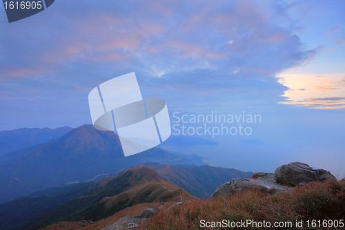 Image of mountain sunset 