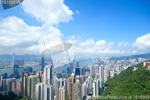 Image of city and mountain