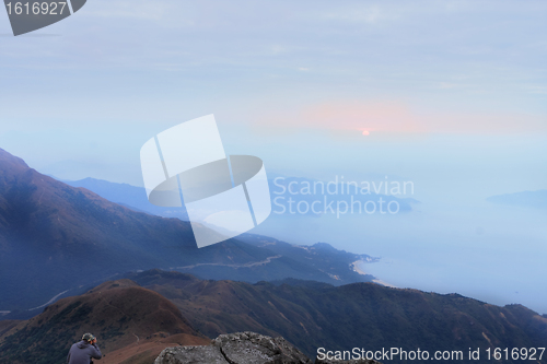 Image of mountain sunset 