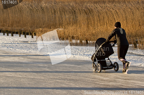 Image of A woman is skating