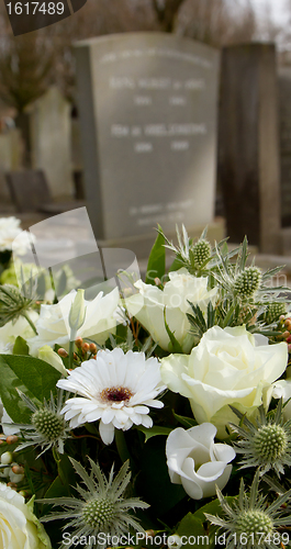 Image of Flowers on a new grave