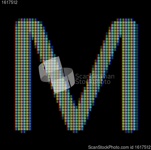 Image of Close-up of a capital letter M