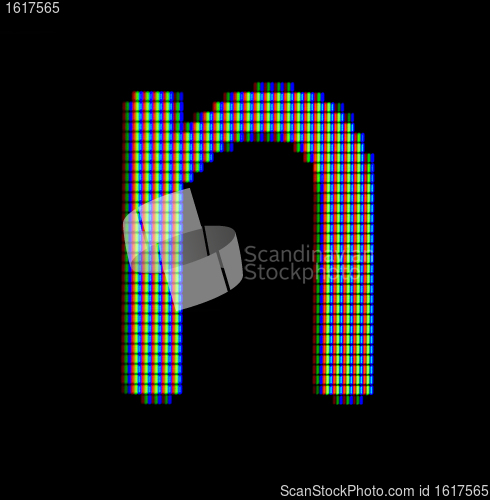 Image of Close-up of a small letter n