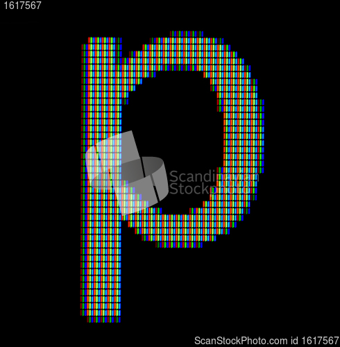 Image of Close-up of a small letter p