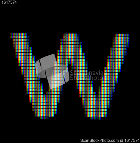 Image of Close-up of a small letter w
