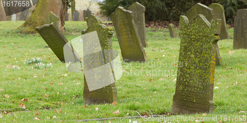 Image of Tombstones on an old graveyard