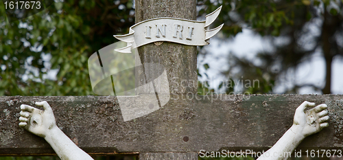 Image of Close-up of a statue of JC