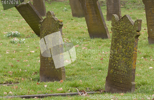 Image of Tombstones on an old graveyard