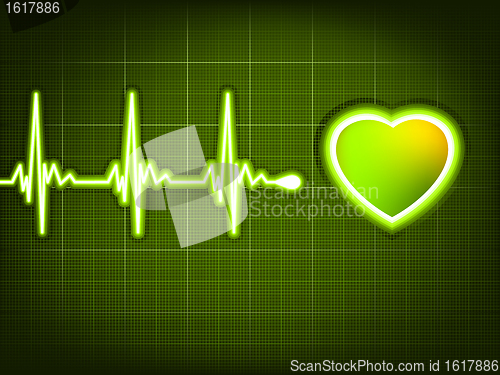 Image of Abstract heart beats cardiogram. EPS 8