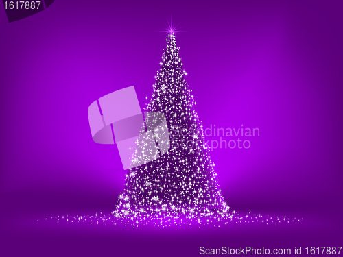 Image of Abstract purple christmas tree on purple. EPS 8