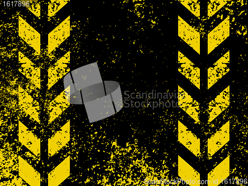 Image of A grungy and worn hazard stripes texture. EPS 8