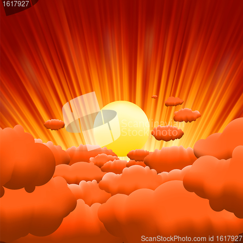 Image of Sunburst backgrouns template design. EPS 8