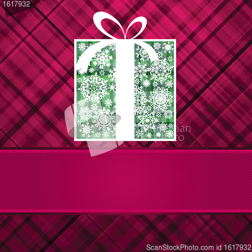 Image of Christmas box card. EPS 8