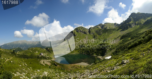 Image of Alpine lake in the Italian Dolomites