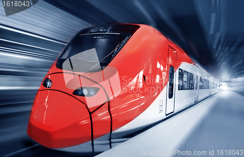 Image of Fast train in motion 