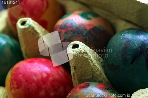 Image of hand painted easter eggs
