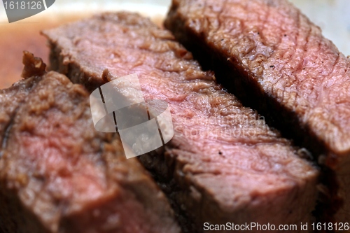 Image of steak slices