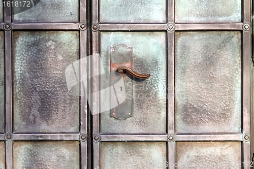 Image of metal door texture
