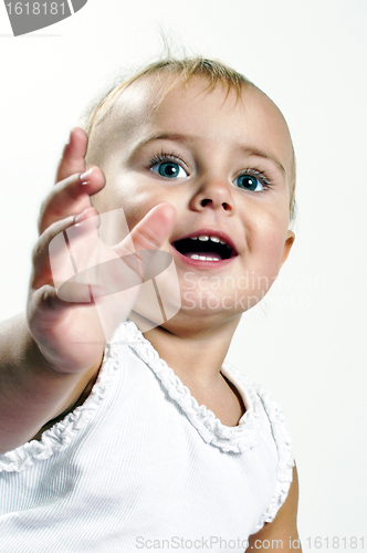 Image of happy toddler baby  girl 