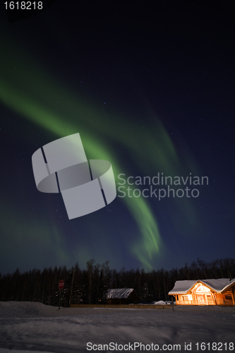 Image of Active northern lights display in Alaska