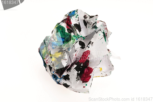 Image of Crumpled paper isolated over white 