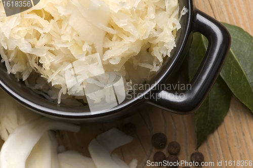 Image of Fresh pickled cabbage - traditional polish sauerkraut