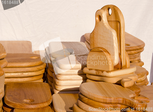 Image of Wooden kitchen cutting boards.