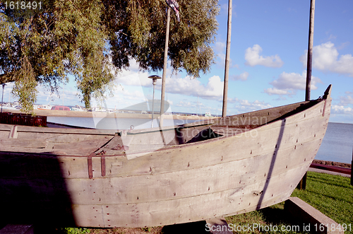 Image of Antique wooden boat.