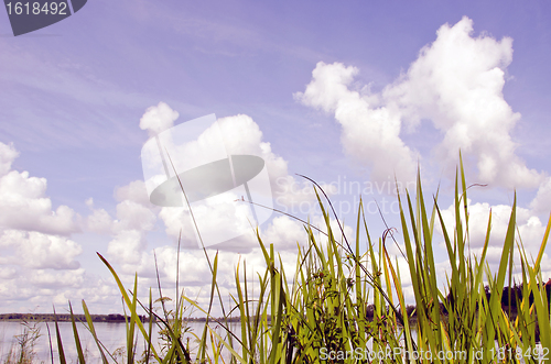 Image of View of lake and sky.